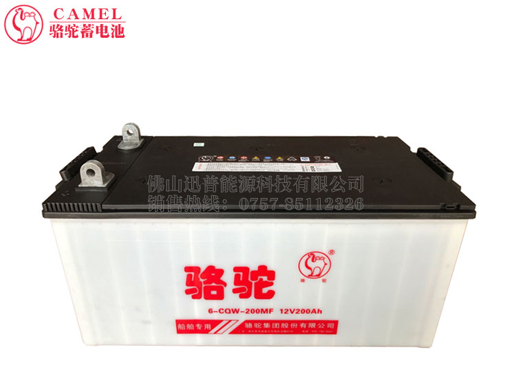 駱駝蓄電池6-CQW-200MF船用電瓶 CCS船檢免維護(hù)電瓶 電動(dòng)船蓄電池 船舶專用電瓶